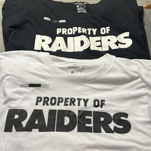Raiders Football Tee Shirts 2 Nike Tee shirts 1white 1Black size XL